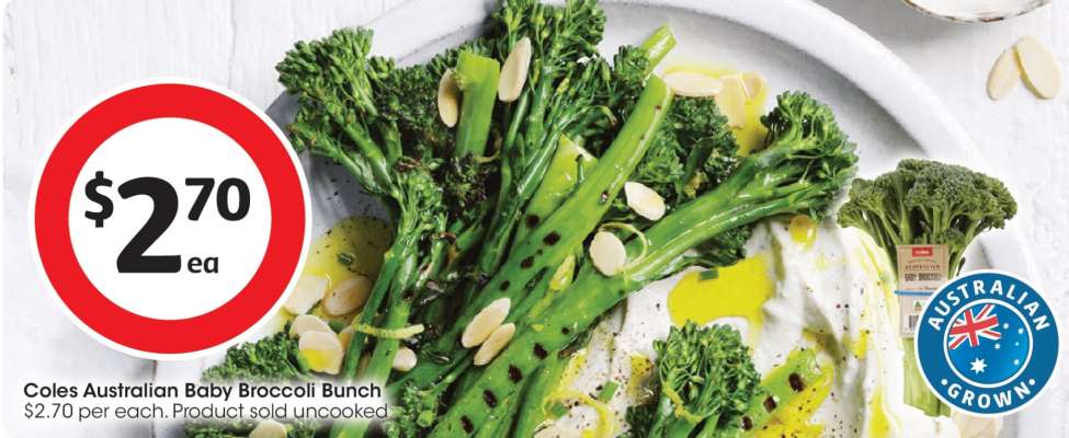 Coles Australian Baby Broccoli Bunch