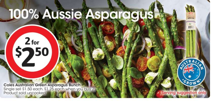 Coles Australian Green Asparagus Bunch