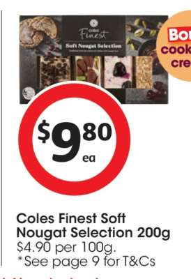 Coles Finest Soft Nougat Selection 200g