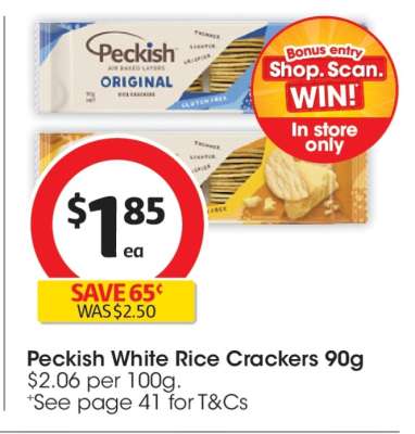 Peckish White Rice Crackers 90g