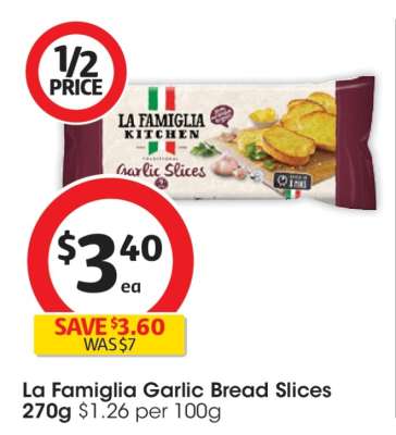 La Famiglia Garlic Bread Slices 270g