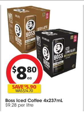 Boss Iced Coffee 4x237ml
