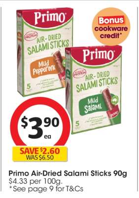 Primo Air-Dried Salami Sticks 90g