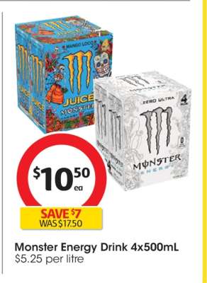 Monster Energy Drink 4x500mL