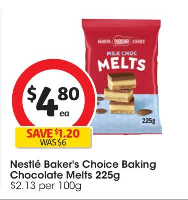 Nestlé Baker's Choice Baking Chocolate Melts 225g