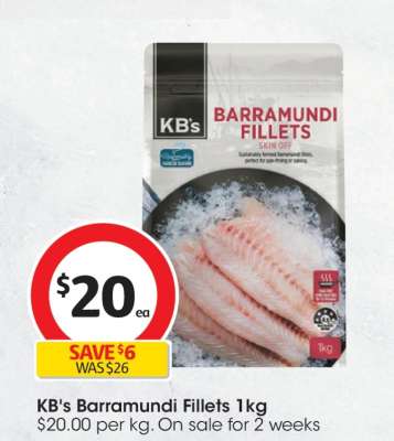 KB's Barramundi Fillets 1kg