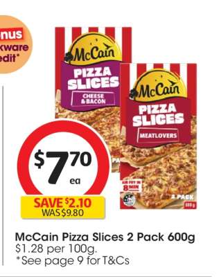 McCain Pizza Slices 2 Pack 600g