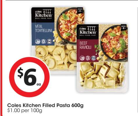 Coles Kitchen Filled Pasta 600g