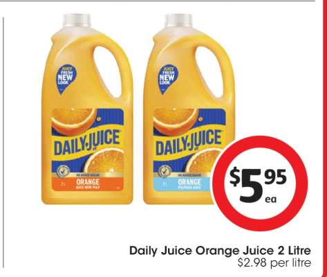 Daily Juice Orange Juice 2 Litre