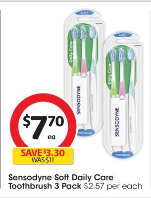 Sensodyne Soft Daily Care Toothbrush 3 Pack