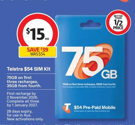 Telstra $54 SIM Kit