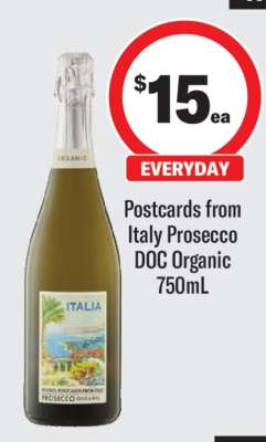 Postcards from Italy Prosecco DOC Organic 750mL