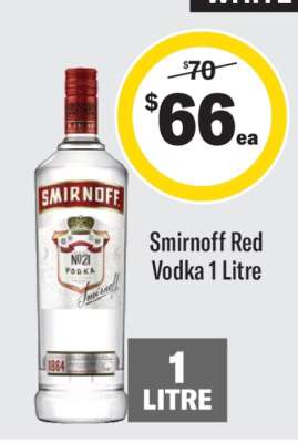 Smirnoff Red Vodka 1 Litre