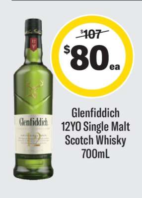 Glenfiddich 12YO Single Malt Scotch Whisky 700ml
