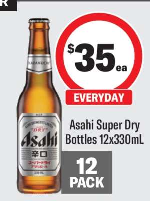 Asahi Super Dry Bottles 12x330mL