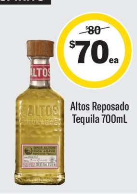 Altos Reposado Tequila 700mL