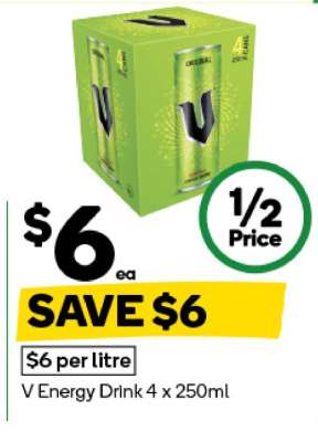 V Energy Drink 4 x 250ml