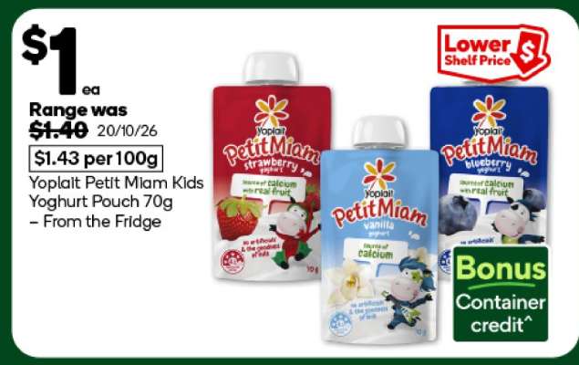 Yoplait Petit Miam Kids Yoghurt Pouch 70g