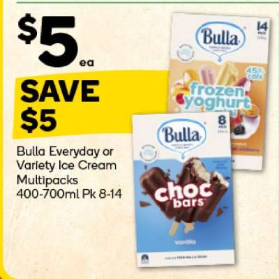 Bulla Everyday or Variety Ice Cream Multipacks