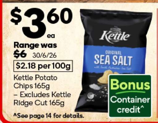 Kettle Potato Chips 165g