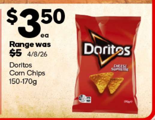 Doritos Corn Chips 150-170g