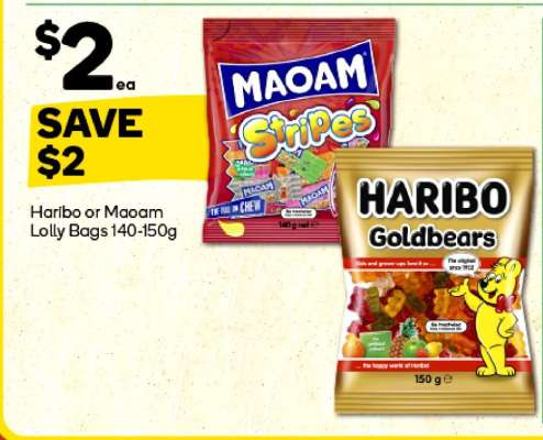 Haribo or Maoam Lolly Bags 140-150g