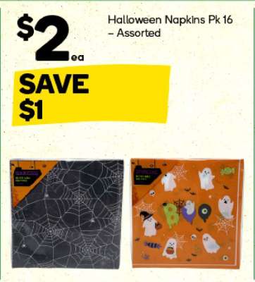 Halloween Napkins Pk 16 – Assorted