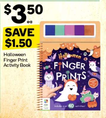 Halloween Finger Print Activity Book
