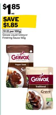Gravox Liquid Gravy or Finishing Sauce 165g