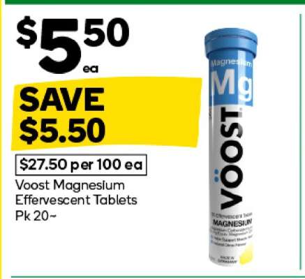 Voost Magnesium Effervescent Tablets Pk 20