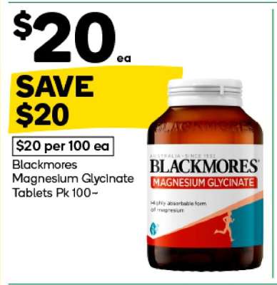Blackmores Magnesium Glycinate Tablets Pk 100