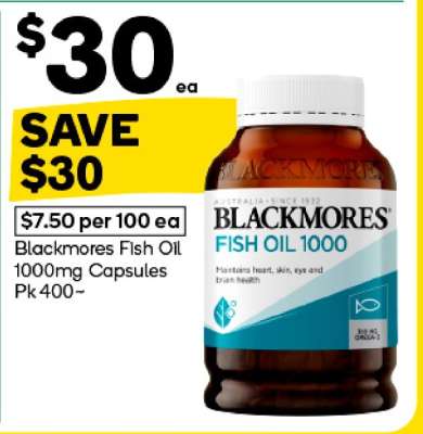 Blackmores Fish Oil 1000mg Capsules Pk 400