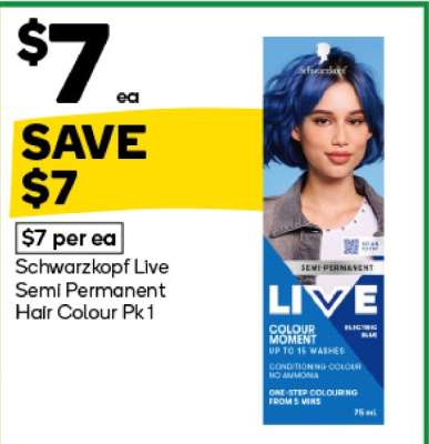 Schwarzkopf Live Semi Permanent Hair Colour Pk1