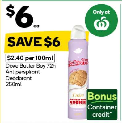 Dove Butter Boy 72h Antiperspirant Deodorant 250ml