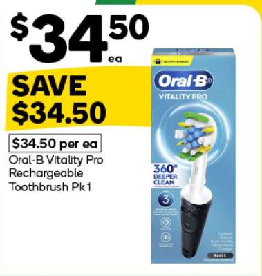 Oral-B Vitality Pro Rechargeable Toothbrush Pk1