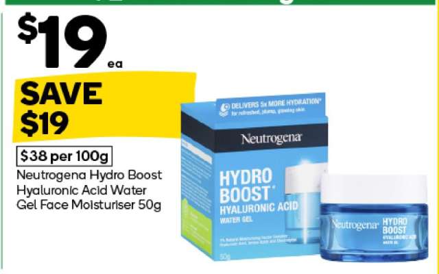 Neutrogena Hydro Boost Hyaluronic Acid Water Gel Face Moisturiser 50g