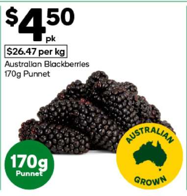 Australian Blackberries 170g Punnet