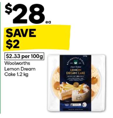 Woolworths Lemon Dream Cake 1.2 kg