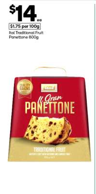 Ital Traditional Fruit Panettone 800g