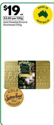 Gold Roasted Almond Shortbread 500g