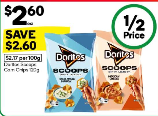 Doritos Scoops Corn Chips 120g