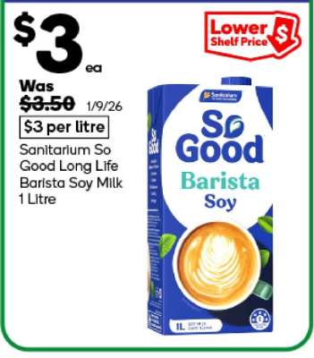 Sanitarium So Good Long Life Barista Soy Milk 1 Litre