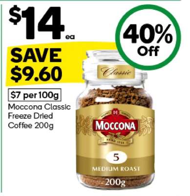 Moccona Classic Freeze Dried Coffee 200g