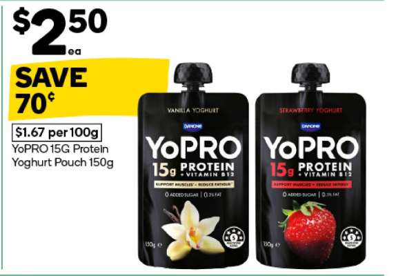YoPRO 15G Protein Yoghurt Pouch 150g