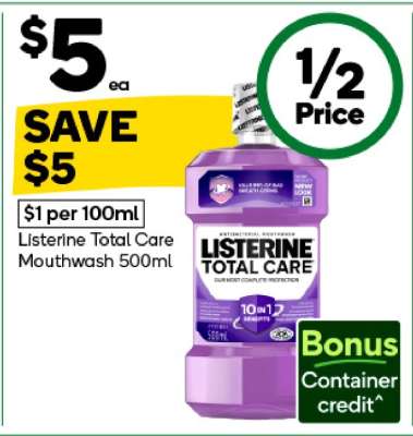 Listerine Total Care Mouthwash 500mL