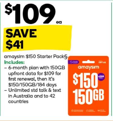 amaysim $150 Starter Pack