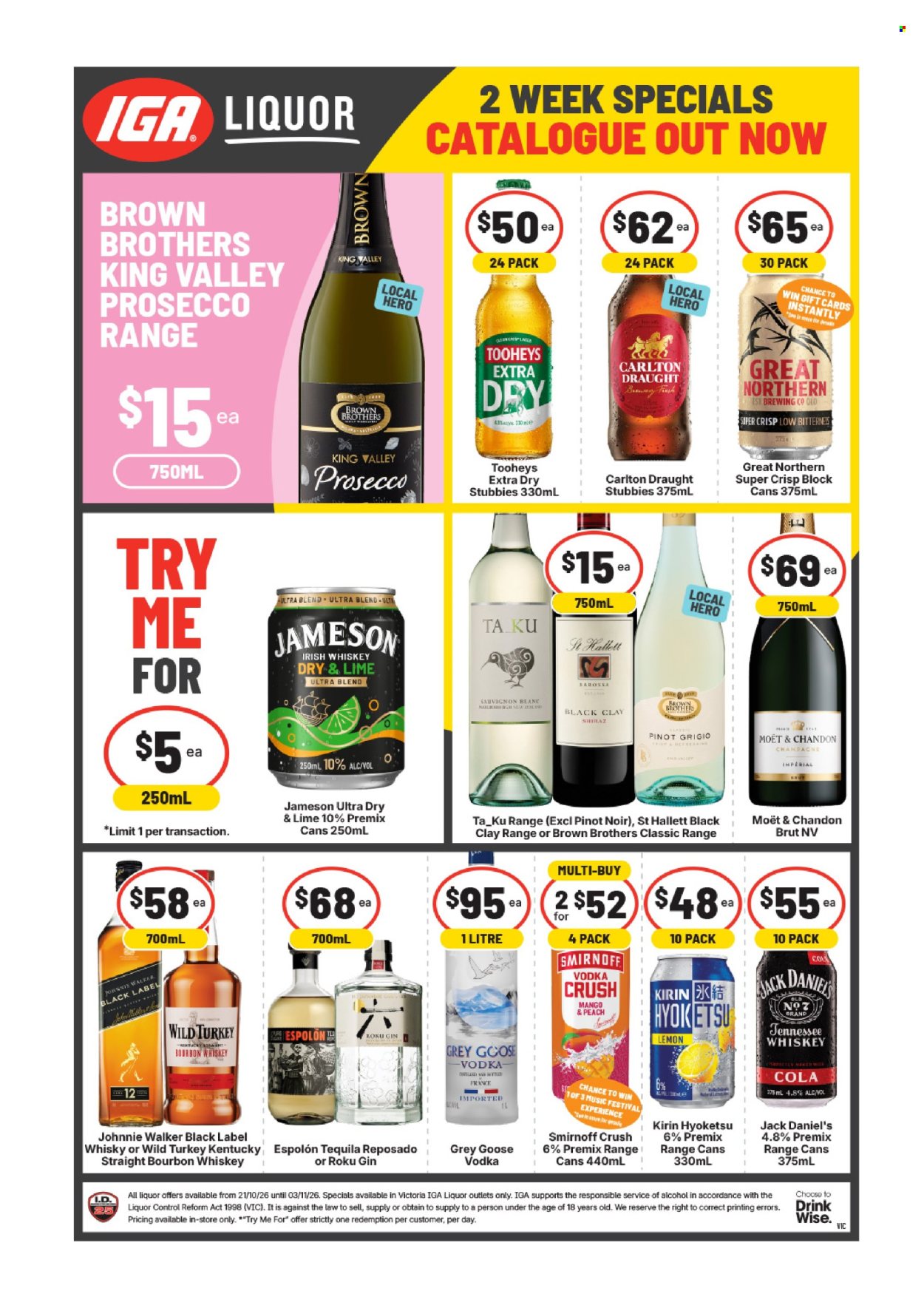 IGA LIQUOR catalogue - 21.10.2026 - 3.11.2026. Page 1