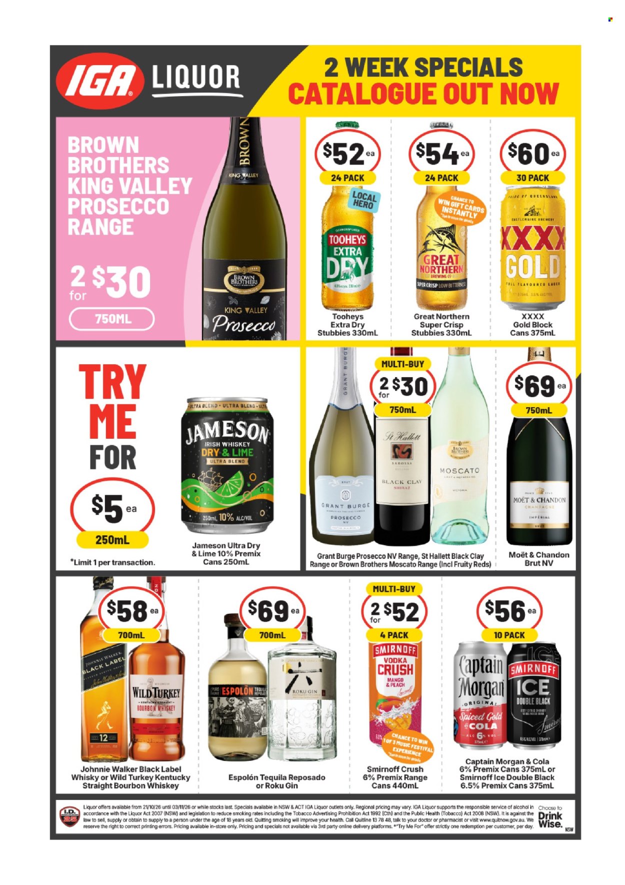 IGA LIQUOR catalogue - 21.10.2026 - 3.11.2026. Page 1