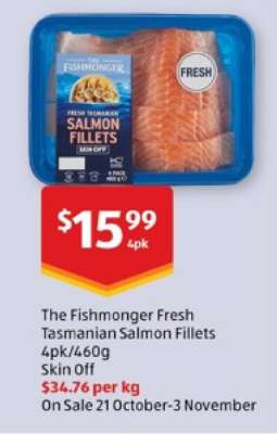 The Fishmonger Fresh Tasmanian Salmon Fillets